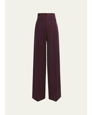 Altuzarra Rudy Wool Wide-Leg Pants - Purple