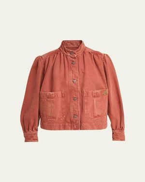 Chloé Gathered Denim Jacket