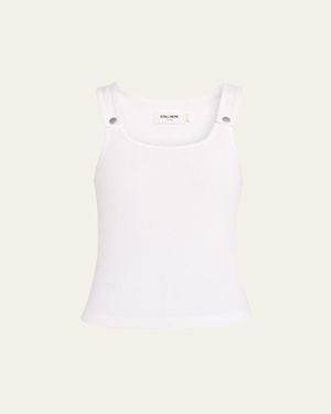 Still Here Snap Tank Top - Natural