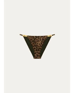 ViX Tammy Leopard Bikini Bottoms - Natural