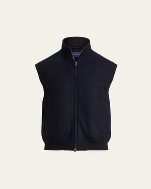 Ralph Lauren Felton Cashmere And Nylon Full-Zip Vest - Blue