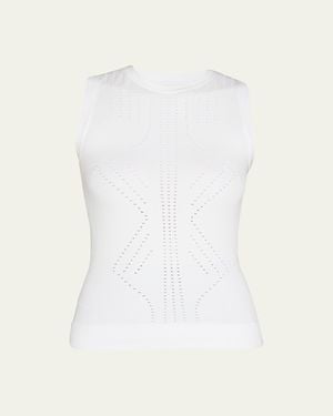 BLANC NOIR Full Length Solid Infinity Top - White
