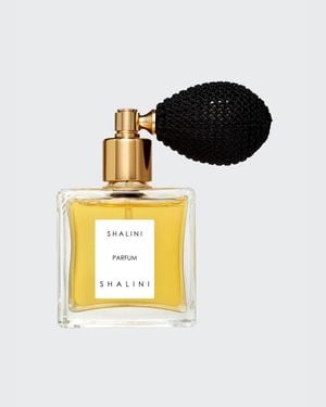 Shalini Parfum Cubique Glass Bottle With Bulb Atomizer, 50 Ml - Metallic
