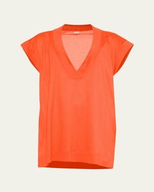 Eres Renee V-Neck T-Shirt Coverup - Orange