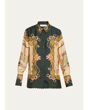 Zimmermann Valiant Silk Twill Shirt - Multicolor