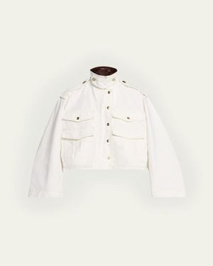 RÙADH The Henderson Oversized Cotton Canvas Jacket - Natural