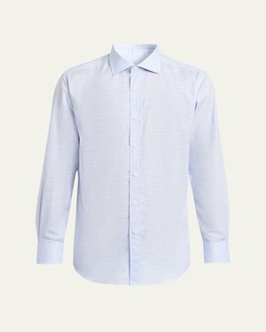 Brioni Cotton Classic-Fit Sport Shirt - Blue