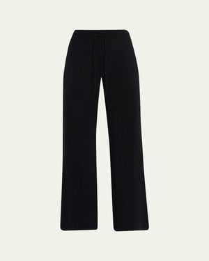 Lisa Yang Sofi Cashmere Straight-Leg Pull-On Pants - Black