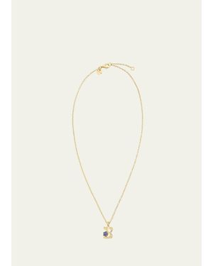 Procaccia Jewelry 18K Hebrew Zadi Initial Necklace - Natural