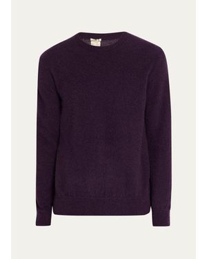 Massimo Alba Brushed Cashmere Crewneck Sweater - Blue