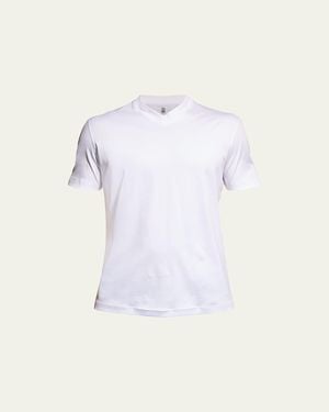 Brunello Cucinelli Basic-Fit V-Neck T-Shirt - White