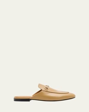 Gucci Princetown Leather Mules - Natural