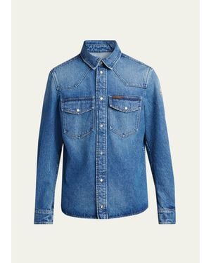 Moncler Western Denim Jacket - Blue