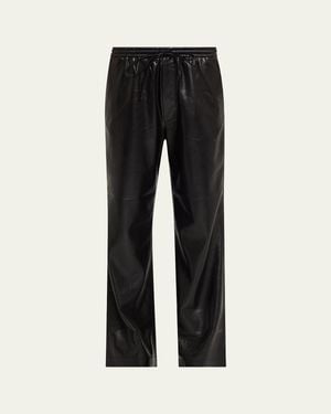 Nanushka Calie Alt-Leather Drawstring Pants - Black