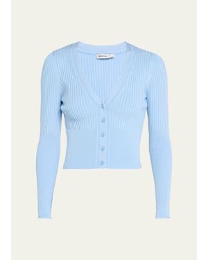 Jonathan Simkhai Ailany Cropped Cardigan - Blue
