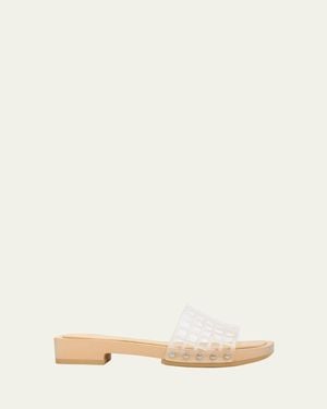 Vince Barbara Jelly Slide Sandals - Natural