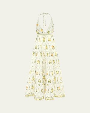 Aqua Blu Australia Jacinta Backless Halter Maxi Dress - Natural