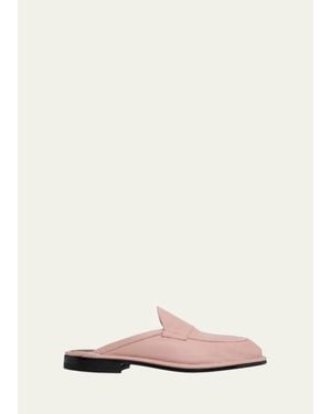 Pierre Hardy Noto Leather Loafer Mules - Pink