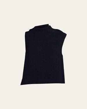 Vince Draped Asymmetric Top - Blue