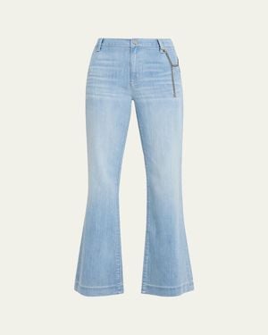 Kobi Halperin Keren Flare-Leg Denim Pants - Blue