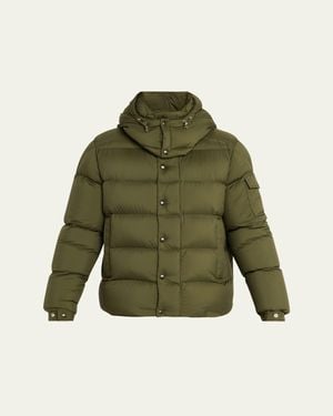 Moncler Maya Hooded Short Down Puffer Jacket - Green