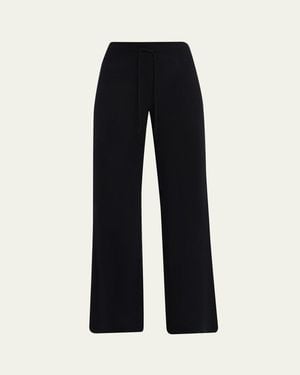 Lisa Yang Sofi Cashmere Straight-Leg Pull-On Pants - Black