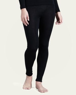 Hanro Wool & Silk Blend Leggings - Black