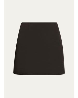 LIBEROWE Vera Duchess Satin Mini Skirt - Black