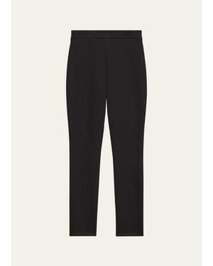 Theory Adbelle Core Scuba High-Waist Ankle Leggings - Black