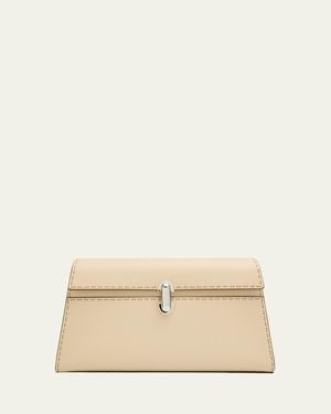 SAVETTE Symmetry Leather Shoulder Bag - Natural