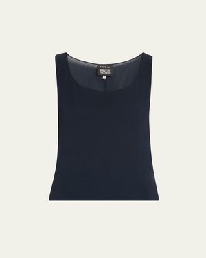 Akris Sleeveless Silk Shell - Blue