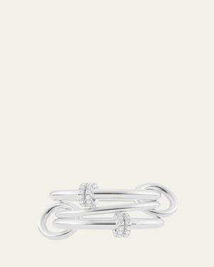 Spinelli Kilcollin Jovie Sterling Diamond Pave Ring - Natural