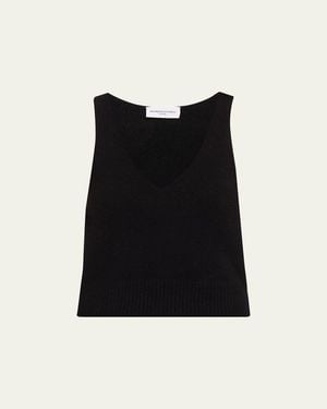 Brandon Maxwell Reese V-Neck Tank Top - Black
