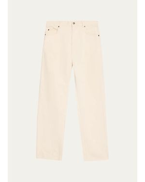 The Row Denim Straight Leg Five-Pocket Pants - Natural