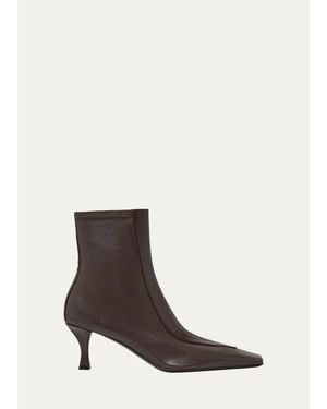 Proenza Schouler 60Mm Trap Stretch Leather Ankle Boots - White
