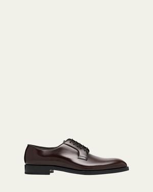 Prada Brushed Leather Derby Shoes - White