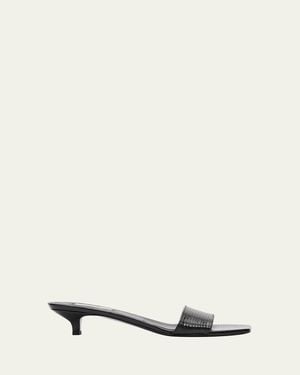 TOTEME 35Mm Slim Lizard-Embossed Leather Mules - Natural