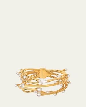 Oscar de la Renta Pearly Nest Cuff Bracelet - Natural