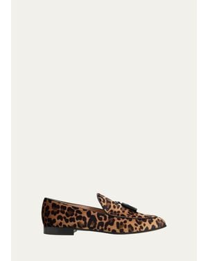 Gianvito Rossi Velvet Tassel Loafers - White