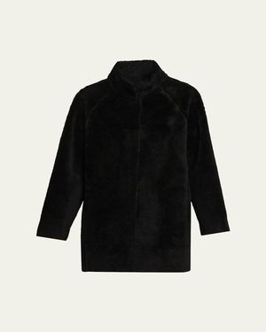AEXAE Plush Cashmere Jacket - Black