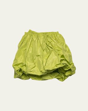 Prada Silk Taffeta Balloon Skirt - Green