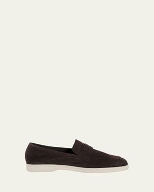 SOPHIQUE Essenziale Suede Penny Loafers - White