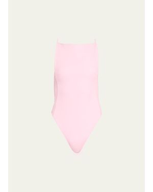 Jacquemus The Sole Open-Back One-Piece Swimsuit - Pink