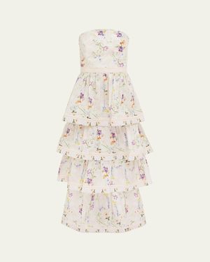 Aqua Blu Australia Heidi Strapless Maxi Dress - White