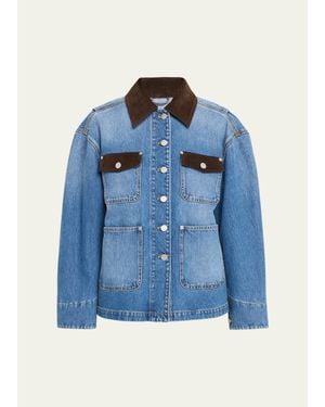 3.1 Phillip Lim Denim & Corduroy Chore Jacket - Blue