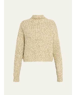 Ulla Johnson Albie Mock-Neck Knit Pullover - Natural