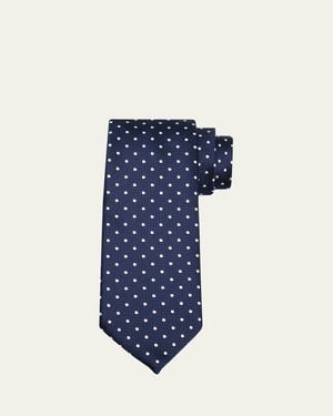 Tom Ford Polka Dot Silk Tie - Blue