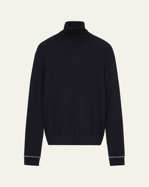 Loewe Turtleneck Wool Sweater - Blue