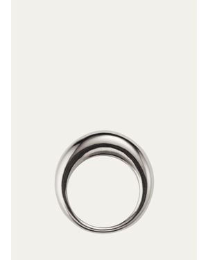 AGMES Sterling Domed Ring - Metallic