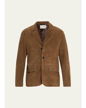 FRAME Suede Blazer - Brown